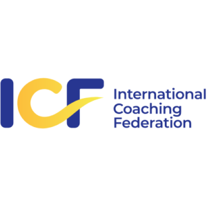 The blue and yellow Logo of International Coaching federation, one of Ed Chaffin's Certifications