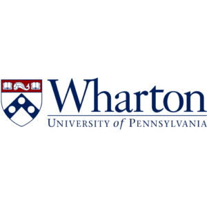 blue and red logo of Wharton School of Business---ranked No. 1 in Best Business Schools, one of Ed Chaffin's Certifications